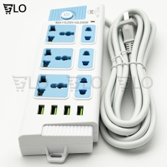 Ổ Cắm Điện CYX K208 K218 K238 Tích Hợp Cổng Sạc USB Đa Năng, Nhiều Lỗ Cắm, Công Suất 2500W