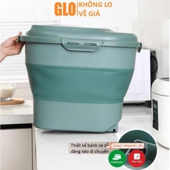 Thùng Đựng Gạo Gấp Gọn Thông Minh Đựng Tối Đa 25kg, Chống Côn Trùng Bụi Bẩn