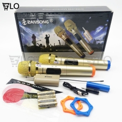 Bộ 2 Micro Không Dây Zansong S28A Dùng Cho Mọi Loa Và Amply Karaoke...