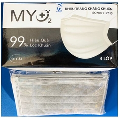 Khẩu Trang Y Tế 4 Lớp MY02, Nguyên Hộp 50 Cái