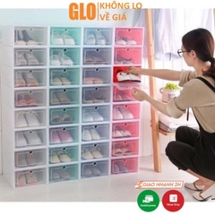 Combo 3 Hộp Đựng Giày Nhựa PP Cứng Cáp Tiện Dụng Loại Lớn 33x24x13cm