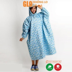 Áo Mưa Bít Sườn Không Xẻ Tà Vải Dù Tiện Lợi 1m2