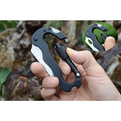 Móc Khóa Đa Năng 5 In 1 Phụ Kiện Du Lịch Dã Ngoại Đi Cắm Trại Camping Kèm Vít Đa Năng Hợp Kim Nhôm