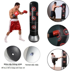 Bao Trụ Đấm Bốc Tự Cân Bằng Kèm Bơm PURE BOXING Cao 160cm, Đường Kính 48cm