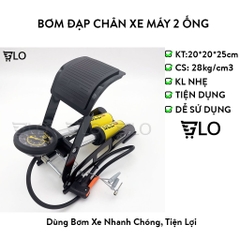 Bơm Đạp Chân Xe Máy 1 Ống Bee FP0902A Cho Xe Đạp, Xe Hơi Cao Cấp