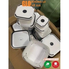 Set Combo 5 Hộp Nhựa Vuông Đựng Thực Phẩm