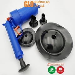 Bộ Súng Bắn Thông Tắc Cống Bồn Cầu Màu Xanh