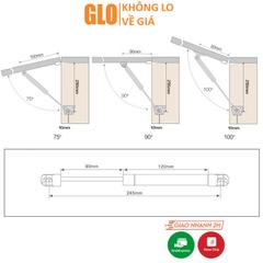 Tay Nâng Chống Cánh Tủ Loại 100N