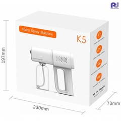 Bộ Súng Xịt Khử Khuẩn Nano K5 Pro 8 Led UV Lõi Đồng