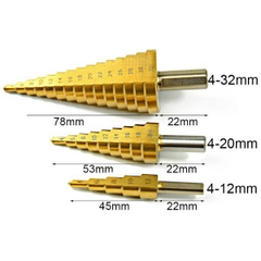 Bộ Mũi Khoan Côn HSS 3 Chi Tiết 4mm-32mm