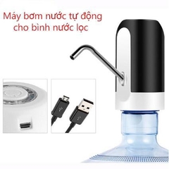 Vòi Bơm Hút Rót Nước Điện Tự Động Sạc Nguồn Usb, Có Led