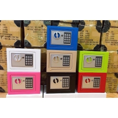 Két Sắt Mini An Toàn Cỡ Nhỏ Xách Tay Mini Tiết Kiệm Cho Gia đình Chống Cháy Nhà Có Khe Nhét Tiền