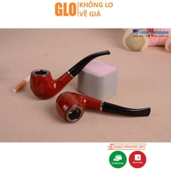 Tẩu Hút Thuốc Sợi Và Thuốc Điếu Bằng Gỗ Khắc Hoa Văn Cao Cấp
