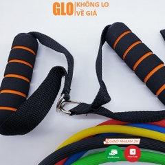 Bộ 5 Dây Ngũ Sắc Kéo Đàn Hồi Kháng Lực Tập Gym Thể Dục Tại Nhà Đa Năng