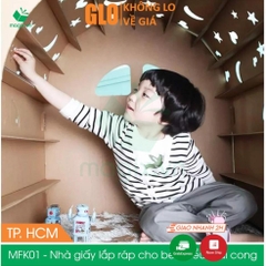 Nhà Giấy Carton Lắp Ráp Thông Minh Cho Bé Loại Lớn