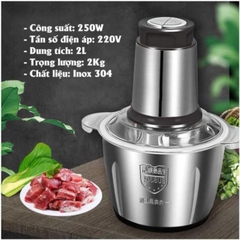Máy Xay Thịt Đa Năng Cối Inox 304 4 Lưỡi Siêu Bén Chính Hãng, Công Suất 250w
