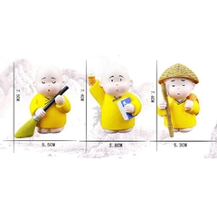 Bộ Tượng 3 Chú Tiểu Áo Vàng Kute