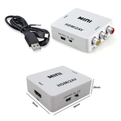 Box Chuyển Hdmi Ra Av Mini, Bộ Adapter Chuyển Đổi HDMI Sang AV