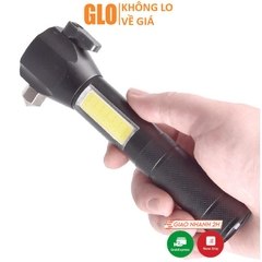 Đèn Pin Siêu Sáng Cầm Tay Led Cob T6 Có Búa