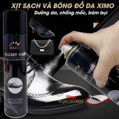 Chai Glossy Wax Xịt Sạch Và Làm Bóng Giày Đồ Da, Túi Ví, Áo, Ghế Da Giúp Vệ Sinh, Dưỡng Ẩm Chống Mốc