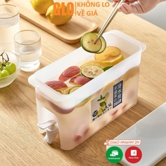 Bình Đựng Nước Trái Cây Có Vòi, Dung Tích 3.5l Để Tủ Lạnh Đi Dã Ngoại