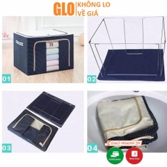 Túi Vải Đựng Đồ, Chăn Màn Có Khung Sắt Chắc Chắn, Độ Bền Cao