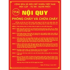 [Hỏa Tốc HCM] Bộ Nội Quy Tiêu Lệnh Phòng Cháy Chữa Cháy