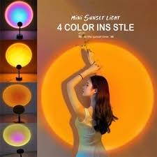 Đèn Chiếu Hoàng Hôn Sunset Tiktok 4 Màu Led RGB Không Remote Nguồn Cổng USB