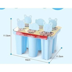 Khuôn Làm Kem Nhựa 6 Que Hình Gấu Cute Dễ Thương