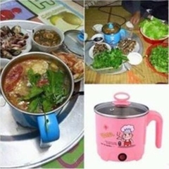 Ca Nấu Mì Không Có Lồng Hấp - Tay Cầm Dọc, Nấu Nước, Luộc Trứng Đa Năng Size 18cm