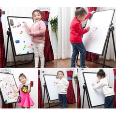 Bảng Viết 2 Mặt Flipchart Cho Bé Kích Thước 50 X 50 Cm