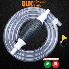 Dụng Cụ Ống Bơm Hút Xăng Dầu Chất Lỏng Bóp Tay 1M Màu Đen