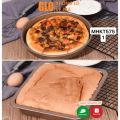 Khuôn Làm Bánh Cao Cấp Chống Dính Set 5 Chiếc, Khay Nướng Bánh Cupcake, Pizza, Làm Bánh Mì Bằng Thép Carbon An Toàn