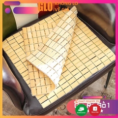 Miếng Lót Ghế Văn Phòng Bằng Gỗ Trúc Vuông Mát Lạnh (40x40cm)