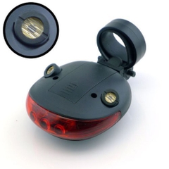 Đèn Led Hậu 2 Dải Laser + 5 Bóng Led Cảnh Báo Xe Đạp Gắn Phía Sau, Chống Nước Giúp Đạp Xe An Toàn Ban Đêm
