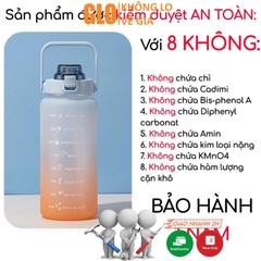 Bình Nước 2 Lít Chia Vạch Dành Cho Người Tập Gym Người Lười Uống Nước