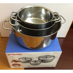 Bộ Nồi Shark 3 Cái Inox Cao Cấp