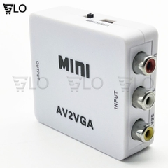 Box Chuyển AV Ra VGA Mini, Bộ Adapter AV2VGA Chuyển Đổi AV Sang VGA, Bộ VGA2AV Chuyển VGA Sang AV