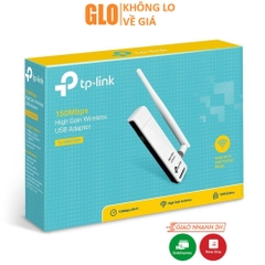 Usb Wireless Tplink WN 722N - Chuẩn N, 1 Anten (Hàng Chính Hãng), Thu Wifi Cực Mạnh