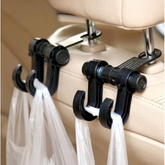 Móc Đôi Có 2 Chỗ Treo Đồ Sau Ghế Ô Tô Xe Hơi Tiện Dụng, Xoay 180 Độ, Chịu Tải Trọng Lớn