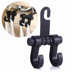 Móc Đôi Có 2 Chỗ Treo Đồ Sau Ghế Ô Tô Xe Hơi Tiện Dụng, Xoay 180 Độ, Chịu Tải Trọng Lớn