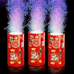[Loại Lớn Kèm 6 Pin AA] Máy Thổi Bong Bóng Pháo Hoa 10 Lỗ Dung Tích 120ml Có Nhạc Và Đèn Trang Trí Chào Mừng Năm Mới