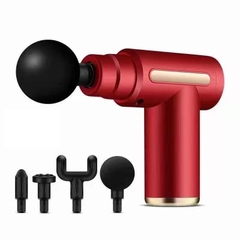 Súng Massage Fascial Gun Đấm Lưng Cầm Tay Đa Năng, Giãn Cơ Booster, Mát Xa Cổ Vai Gáy Với 4 Đầu Và 6 Chế Độ