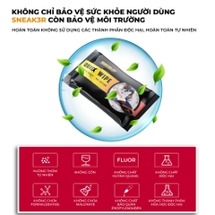Khăn Lau Sạch Giày Nhanh Quick Wipe SNEAK3R Công Nghệ Oxi Action