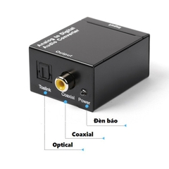 Bộ Chuyển Đổi Âm Thanh Tín Hiệu AV Sang Optical OEM, Analog To Digital, Bộ AV Ra Quang, Tặng Dây Quang 1m