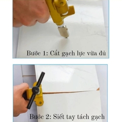 Bộ Dụng Cụ Dao Cắt Kính, Gạch 2 in 1 Cầm Tay Dạng Mở Nhanh Đa Năng Gồm 1 Máy Và 3 Lưỡi