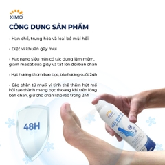 Xịt Thơm Chân Ximo 200ml Giúp Khử Mùi Hôi Chân Và Khử Mùi Giày Ngăn Tiết Mồ Hôi Và Vi Khuẩn Gây Mùi