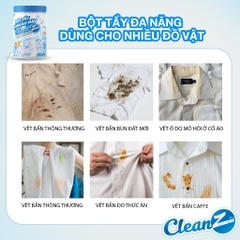 Bột Tẩy Quần Áo Màu CleanZ 300g Đánh Bay Vết Bẩn, Ố Màu Giúp Làm Sạch Quần Áo Như Mới