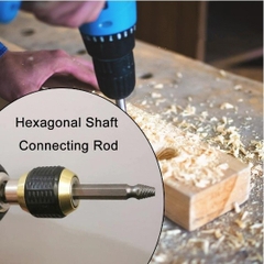 Đầu Chuyển Đổi, Tháo Lắp Nhanh Mũi Khoan Lục Giác 1/4inch 60mm, Đầu Nối Nhanh Mũi Máy Khoan Chất Liệu Thép Không Gỉ