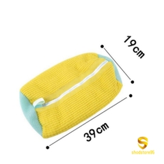 Túi Giặt Giày Máy Giặt Lông Tơ Sợi Polyester, Có Đệm Lưới, Khóa Kéo, Dễ Dàng Loại Bỏ Bụi Bẩn Mà Không Biến Dạng Giày
